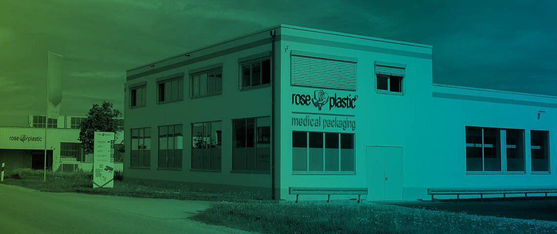 The headquarter of rose plastic medical packaging in Hergensweiler, Germany.